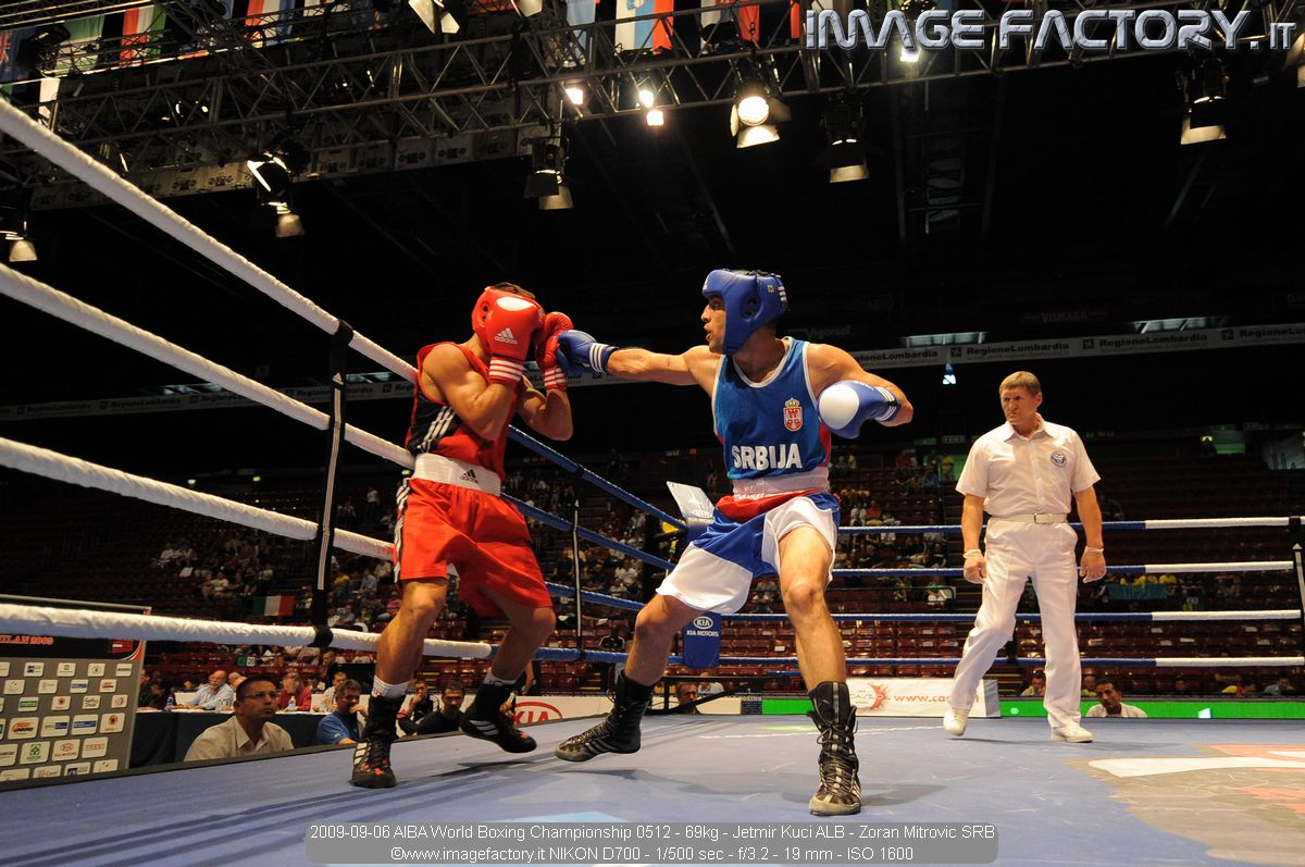 2009-09-06 AIBA World Boxing Championship 0512 - 69kg - Jetmir Kuci ALB - Zoran Mitrovic SRB